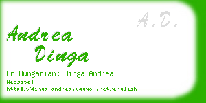 andrea dinga business card